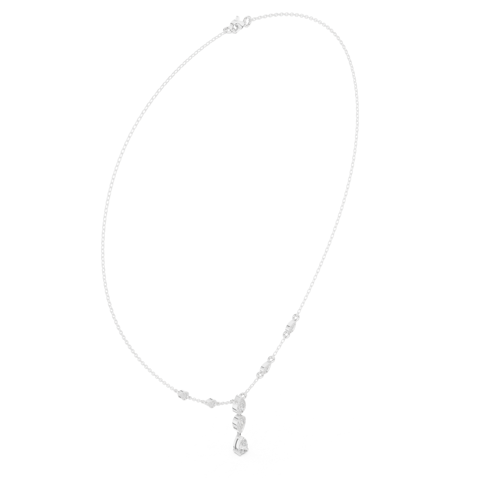 Gold Necklace SBWN (20), White Gold, view 1