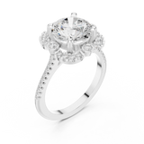 Gold Ring DDLR-331, White Gold, view 2
