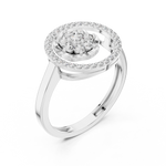 Gold Ring ALR-154, White Gold, view 2