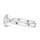 Gold Jewelry L36-10, Round center stone, White Gold, view 3