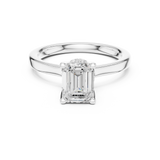 Gold Ring DDLR-176, Emerald center stone, White Gold, view 4