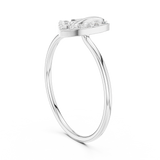 Gold Ring HLR-229, White Gold, view 1