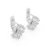 Gold Earrings L03-11, White Gold, view 2
