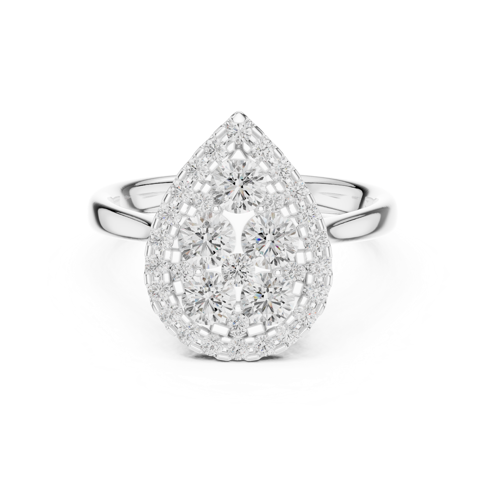 Gold Ring DDLR-785, White Gold, view 4