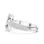 Gold Ring DDLR-1103, White Gold, view 3