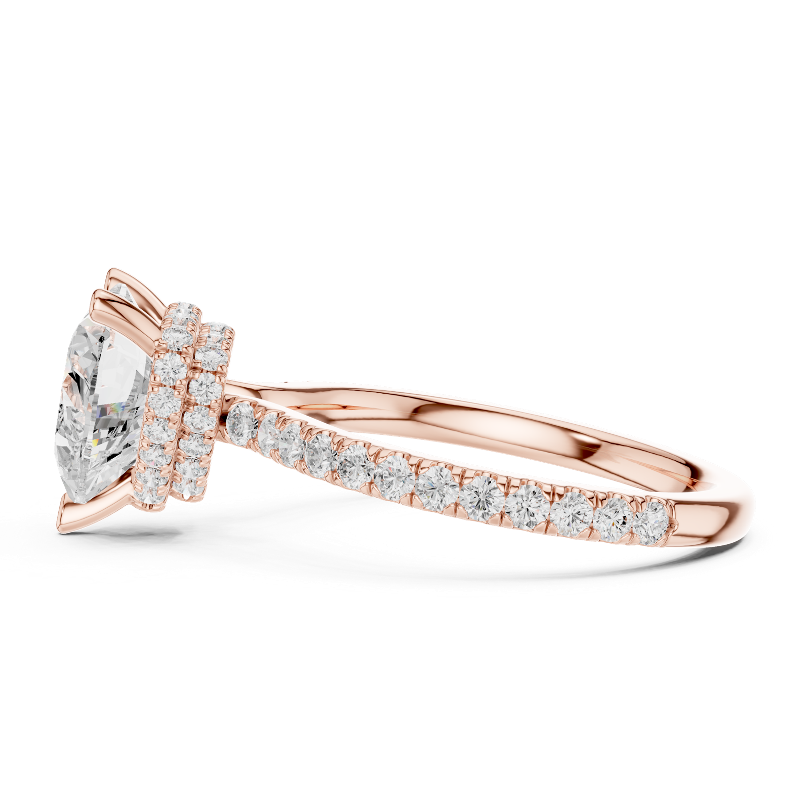 Gold Ring DDLR-1018, Rose Gold, view 3
