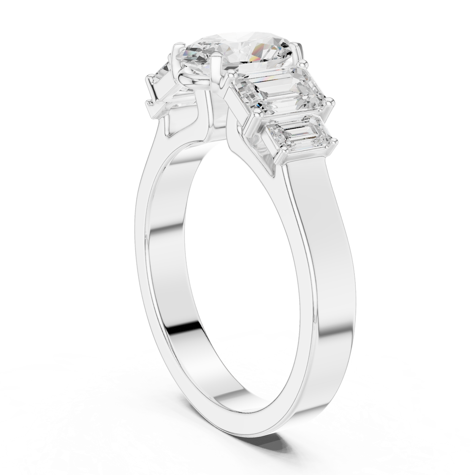 Gold Ring DDLR-1063, White Gold, view 1