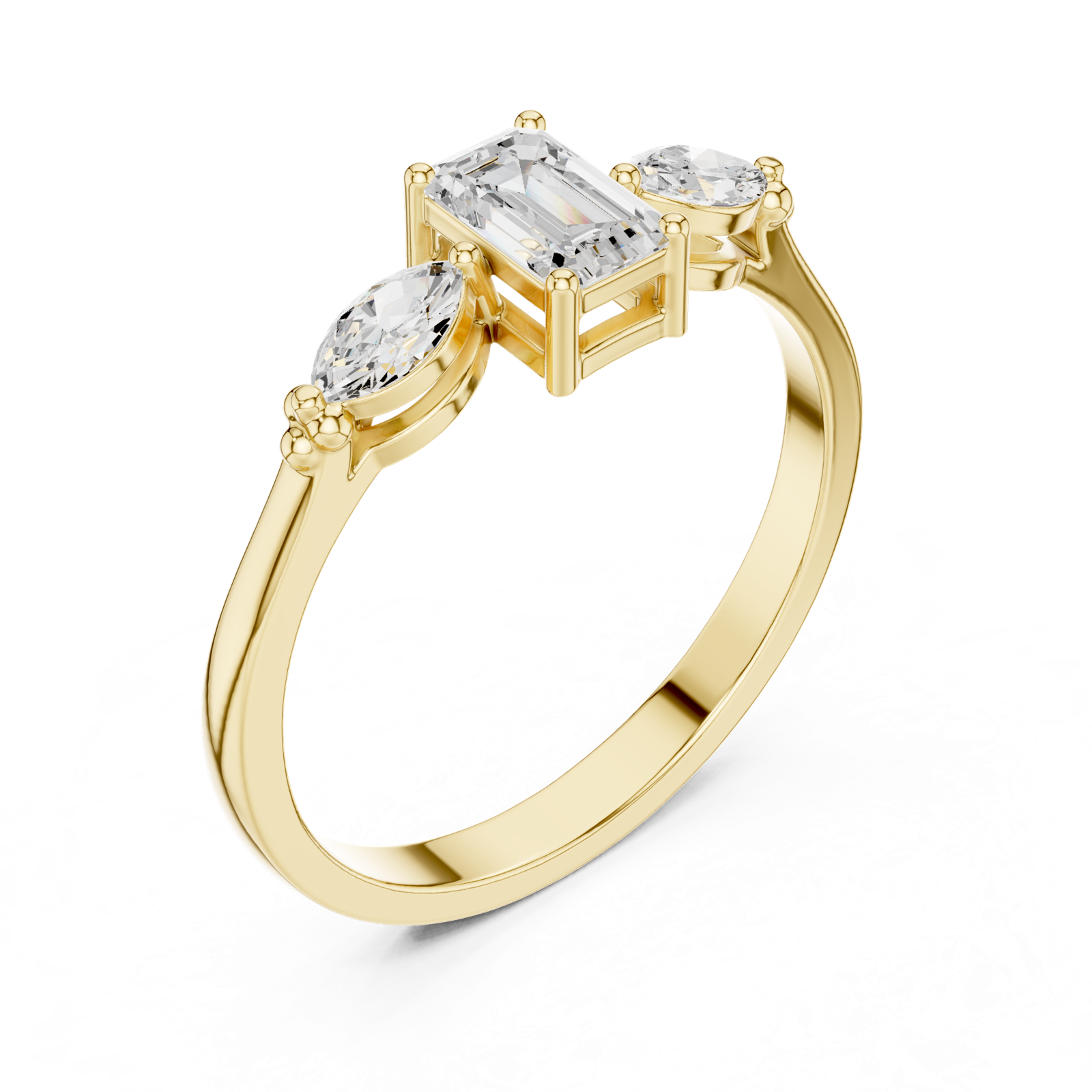 Gold Ring HLR-68, Yellow Gold, view 2