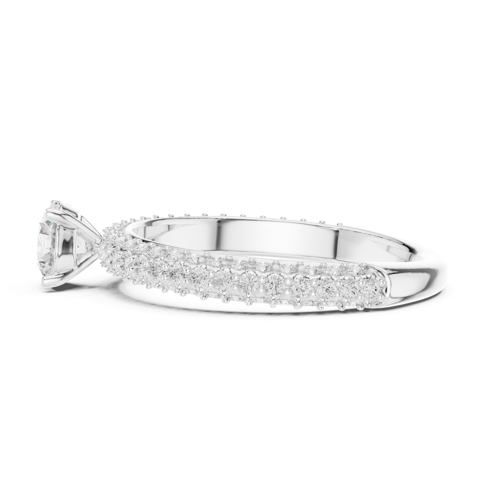 Gold Ring LR-0288, White Gold, view 3