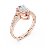 Gold Ring DDLR-473, Rose Gold, view 2
