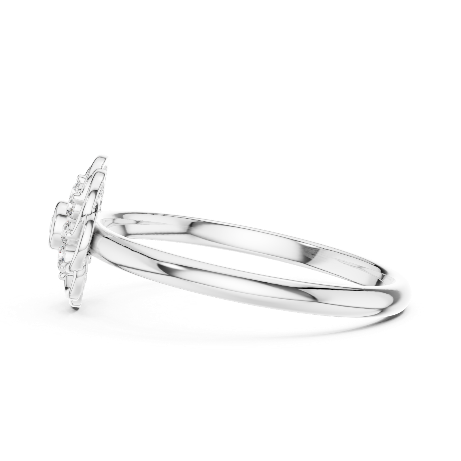 Gold Ring 1 (420), White Gold, view 3