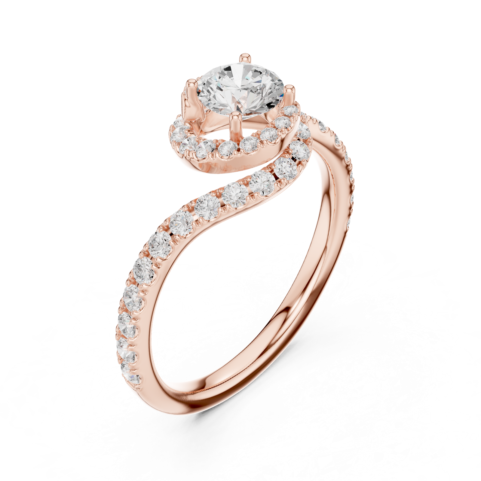 Gold Ring LR-0325, Rose Gold, view 2
