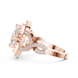 Gold Ring DDLR-411, Rose Gold, view 3