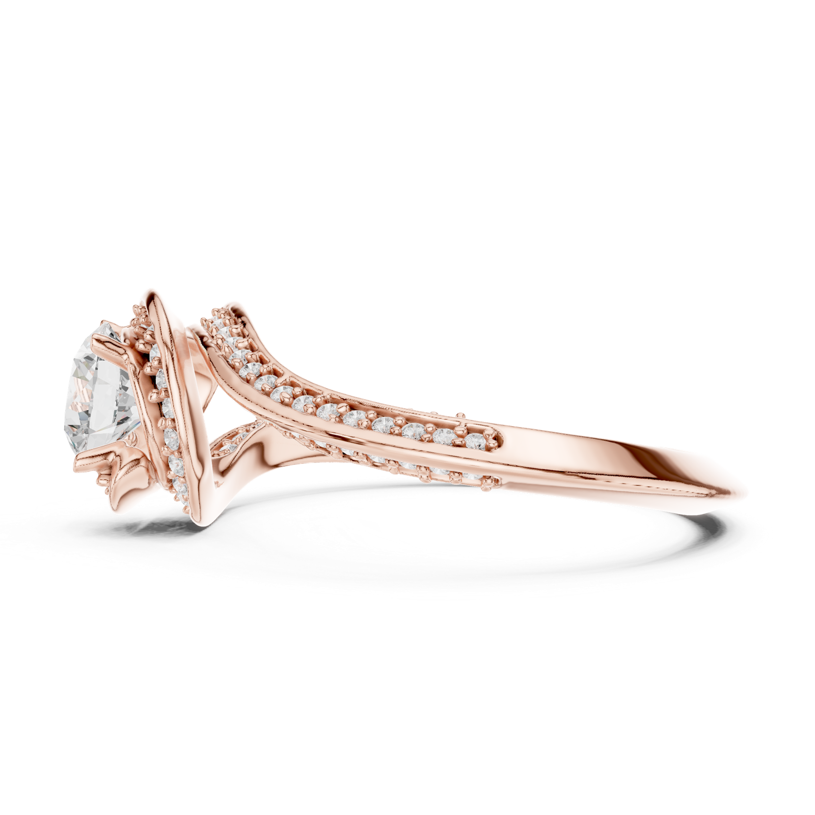 Gold Ring LR-0279, Rose Gold, view 3