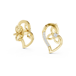 Gold Earrings 12-10031@E, Yellow Gold, view 1