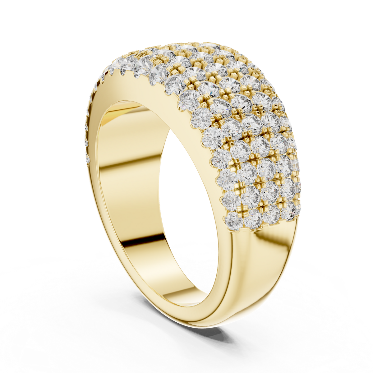 14K Solid Gold Lab Diamond Eternity Ring, Yellow Gold, view 1
