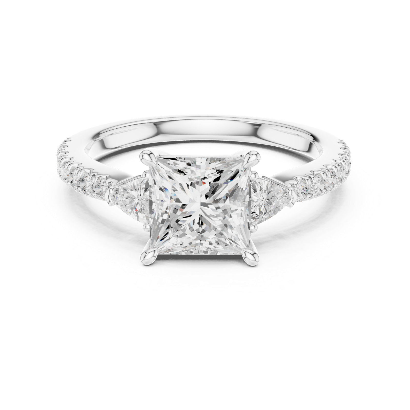 Gold Ring DDLR-861, White Gold, view 4