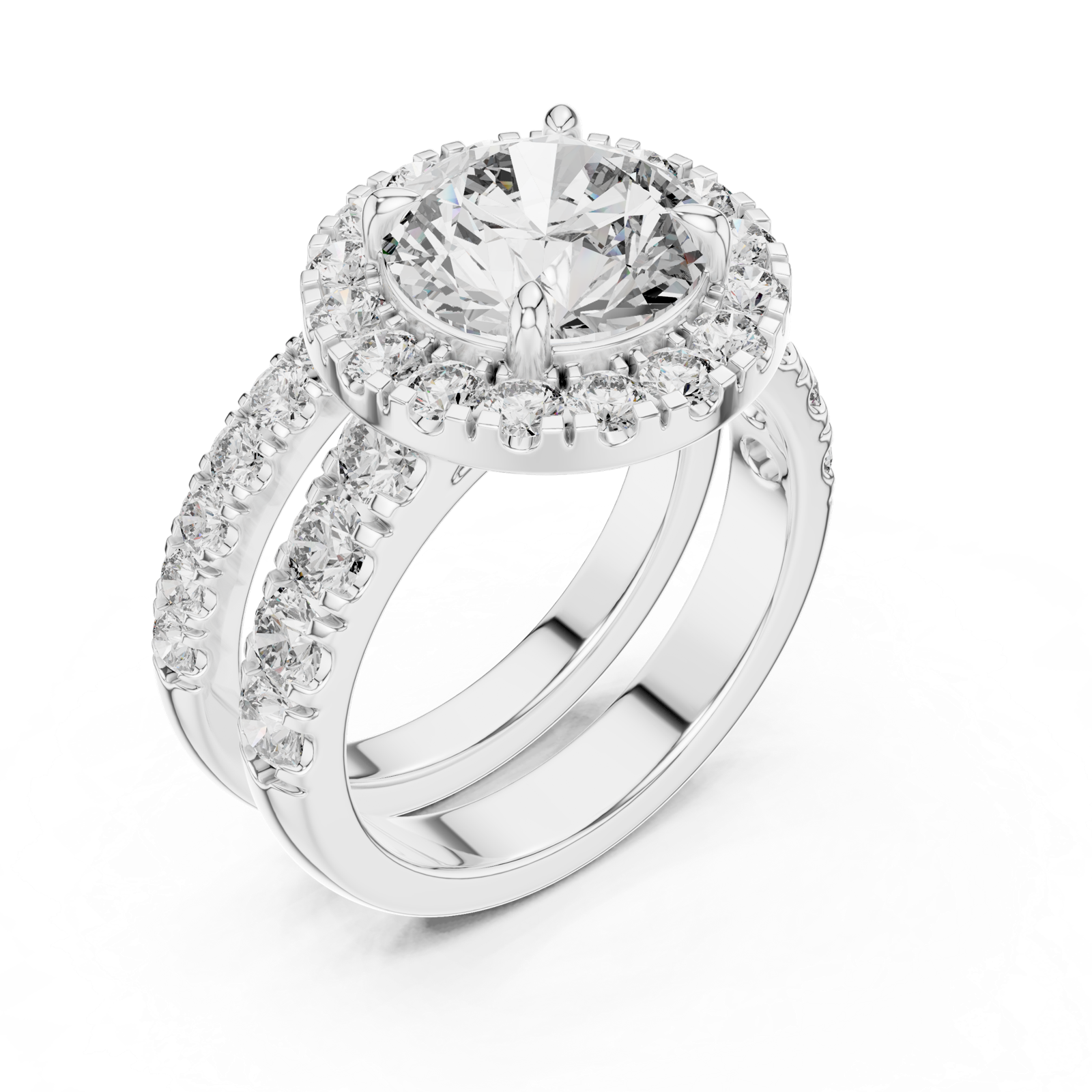 Gold Ring DDLR-007, White Gold, view 2