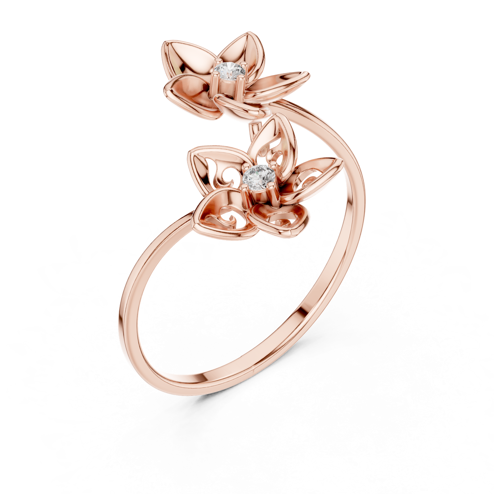 Gold Ring 1 (198), Rose Gold, view 2