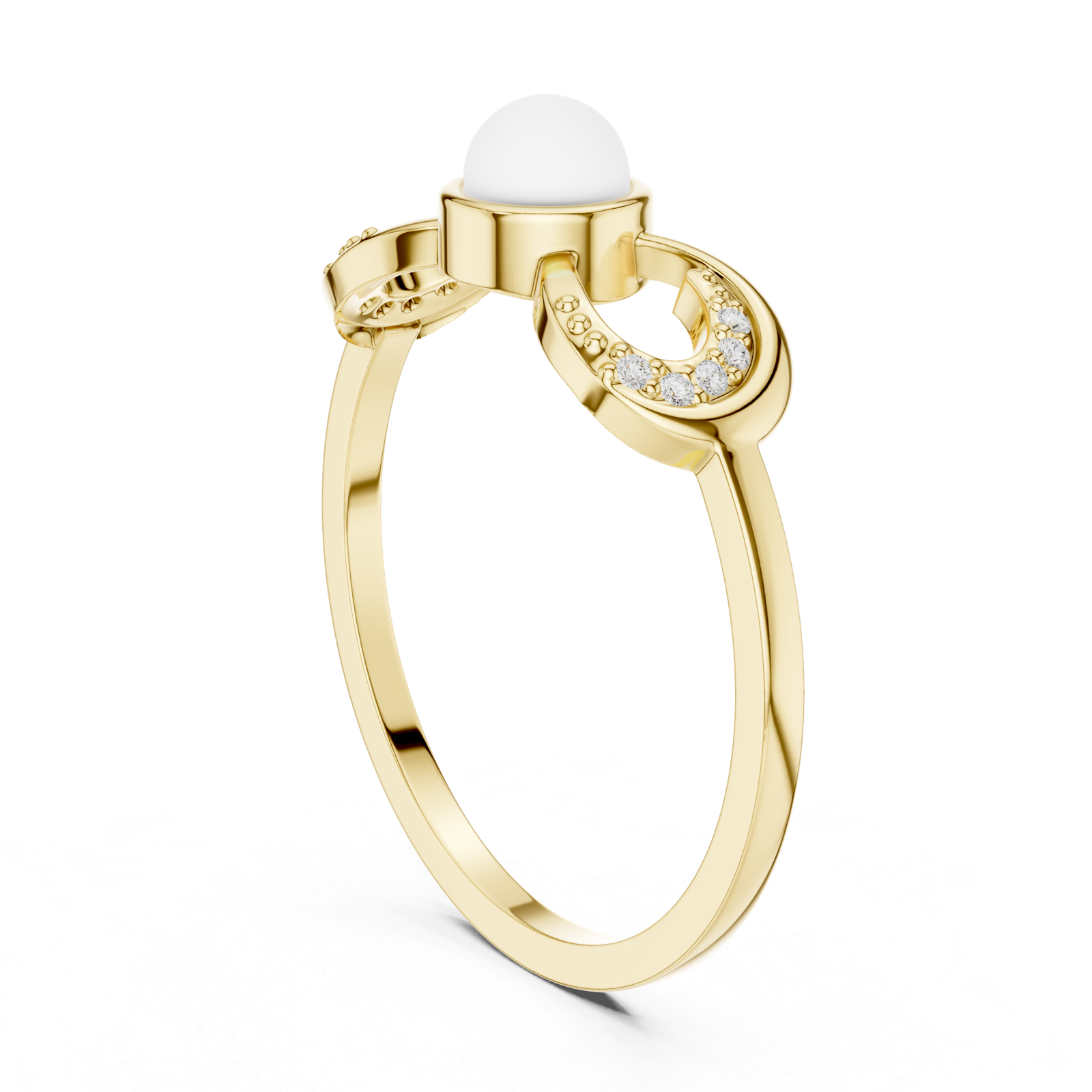Gold Ring DDLR-743, Yellow Gold, view 1