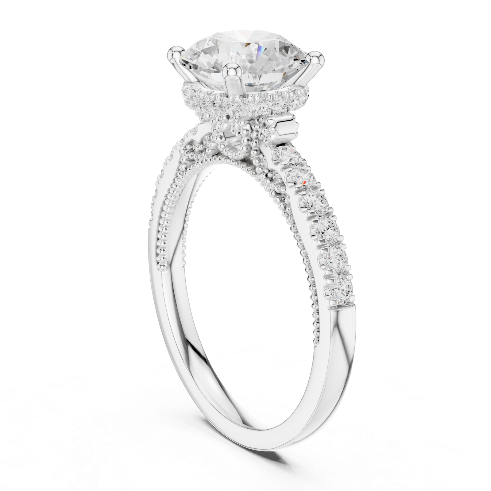 Gold Ring DDLR-263, White Gold, view 1