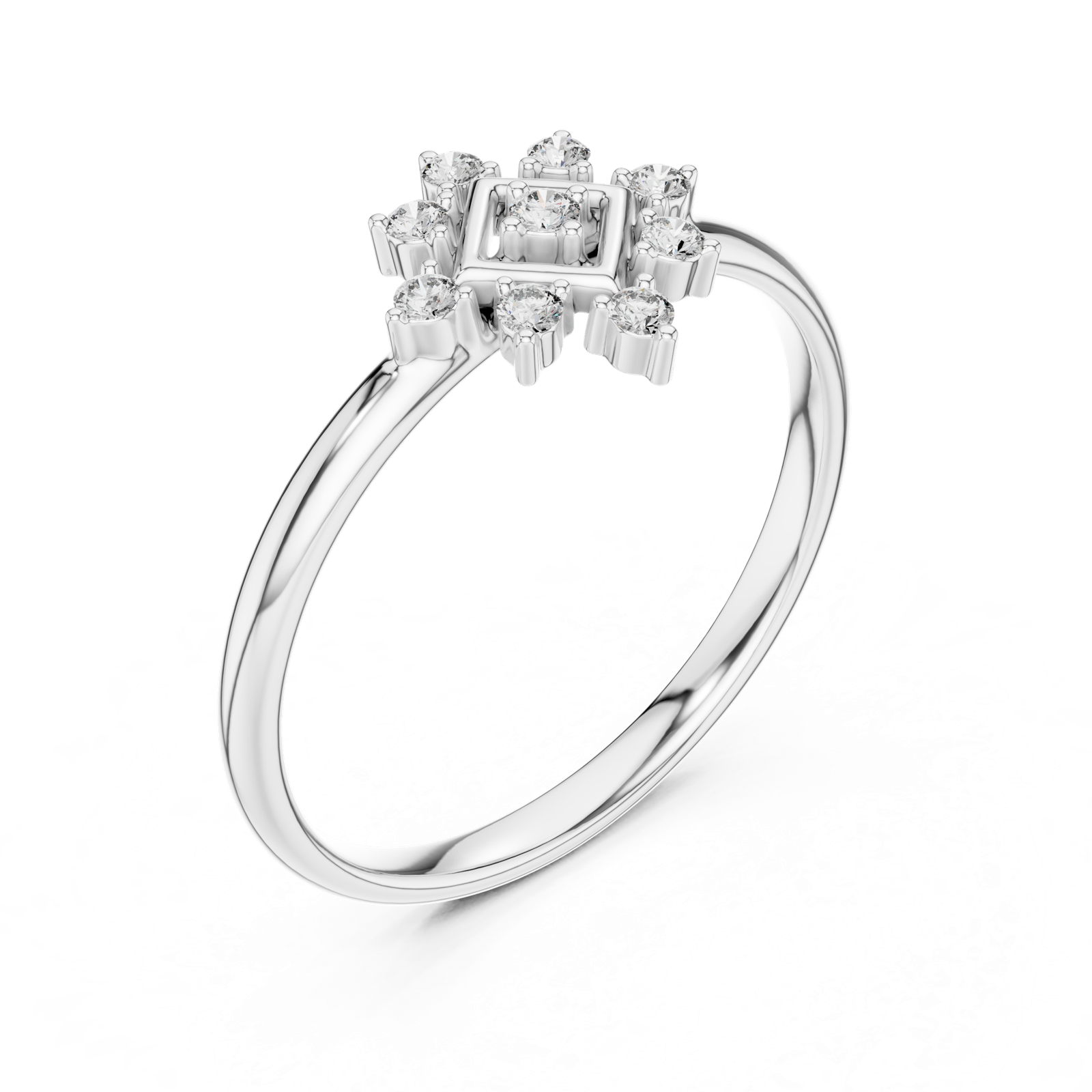 Gold Ring 1 (414), White Gold, view 2