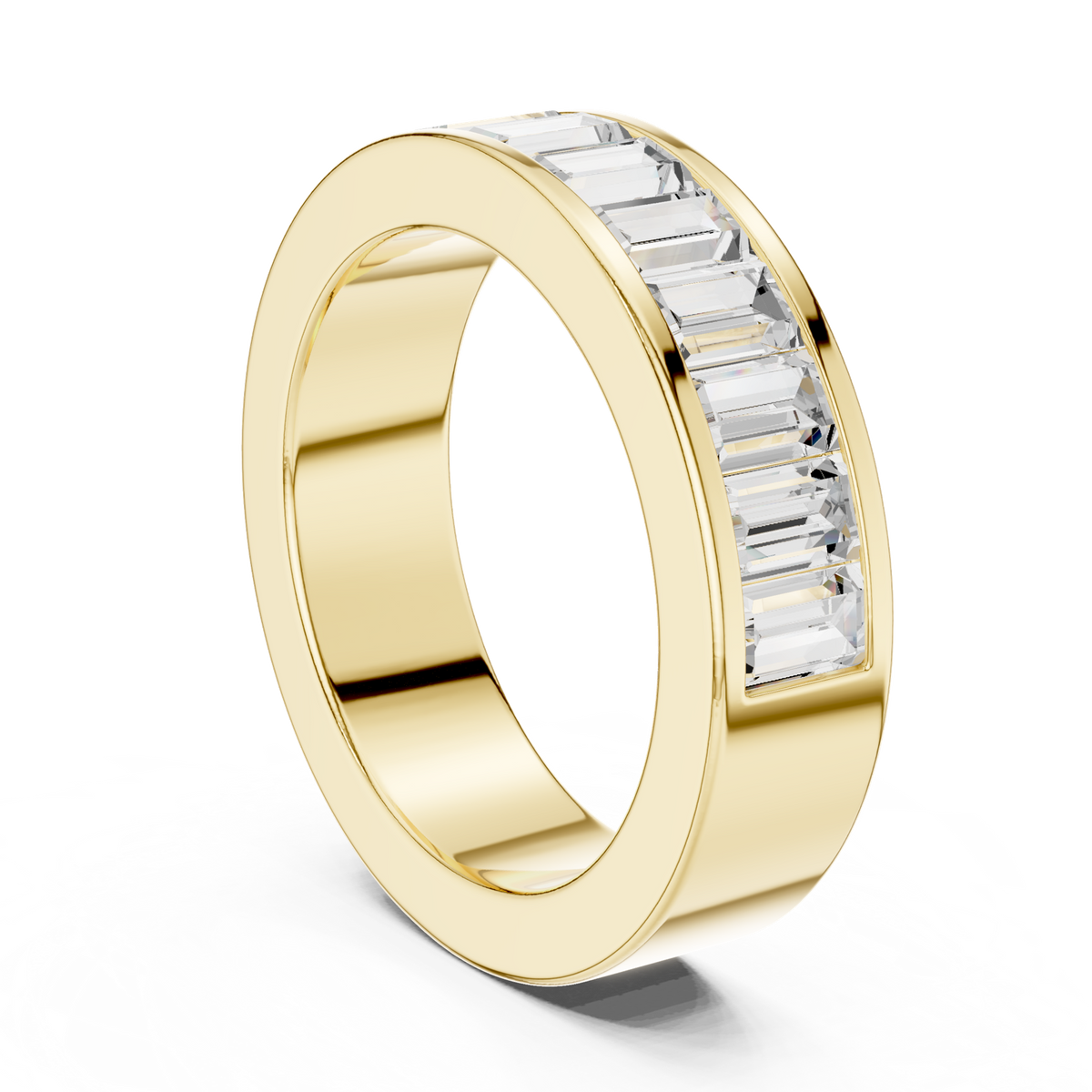14K Solid Gold Lab Diamond Eternity Ring, Yellow Gold, view 1