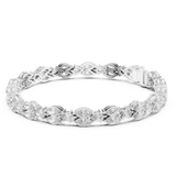 14K Solid Gold Lab Diamond Bracelet, White Gold, view 1