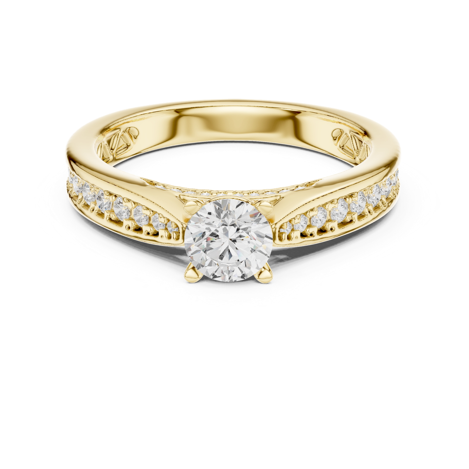 Gold Ring LR-0311, Yellow Gold, view 4