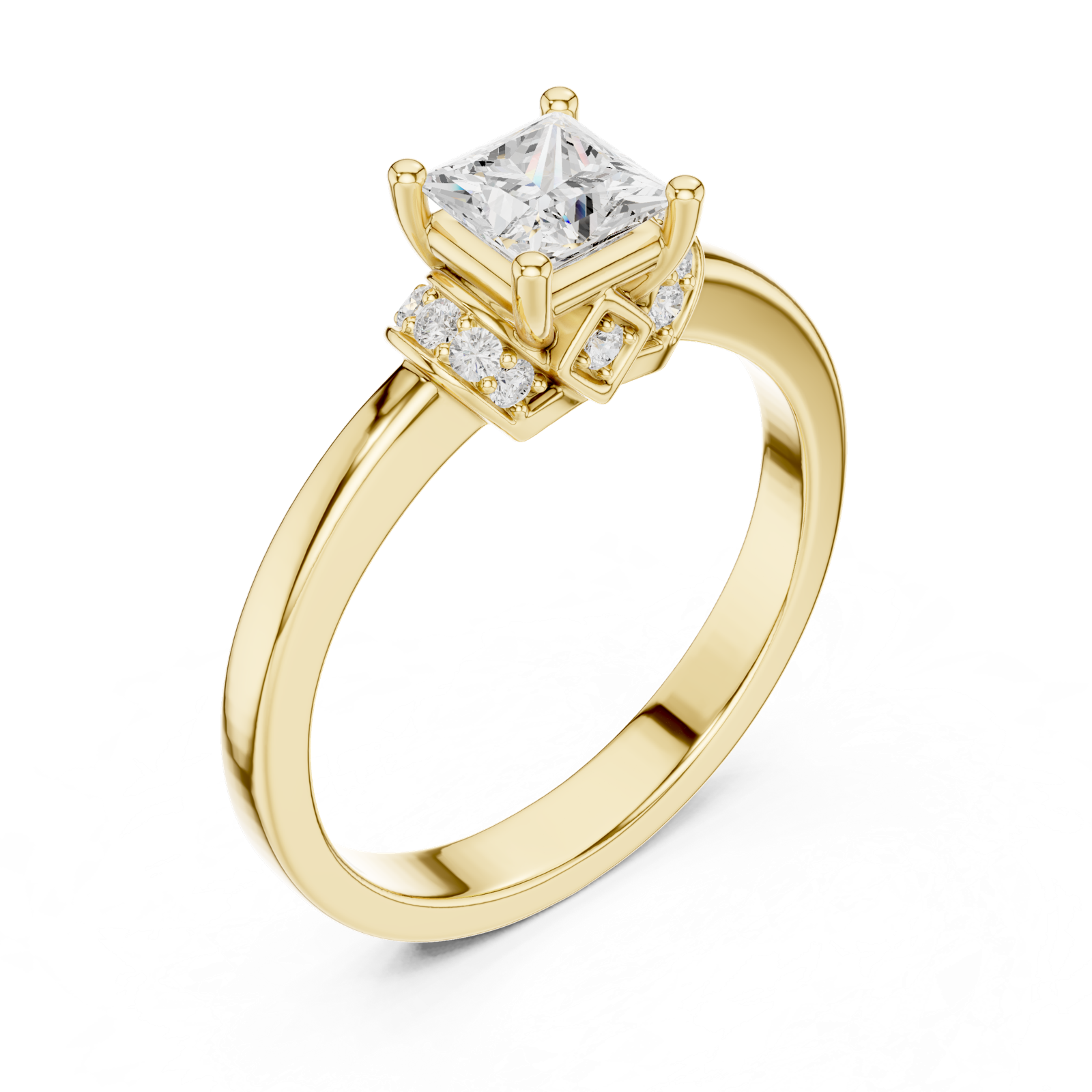 Gold Ring DDLR-496, Yellow Gold, view 2