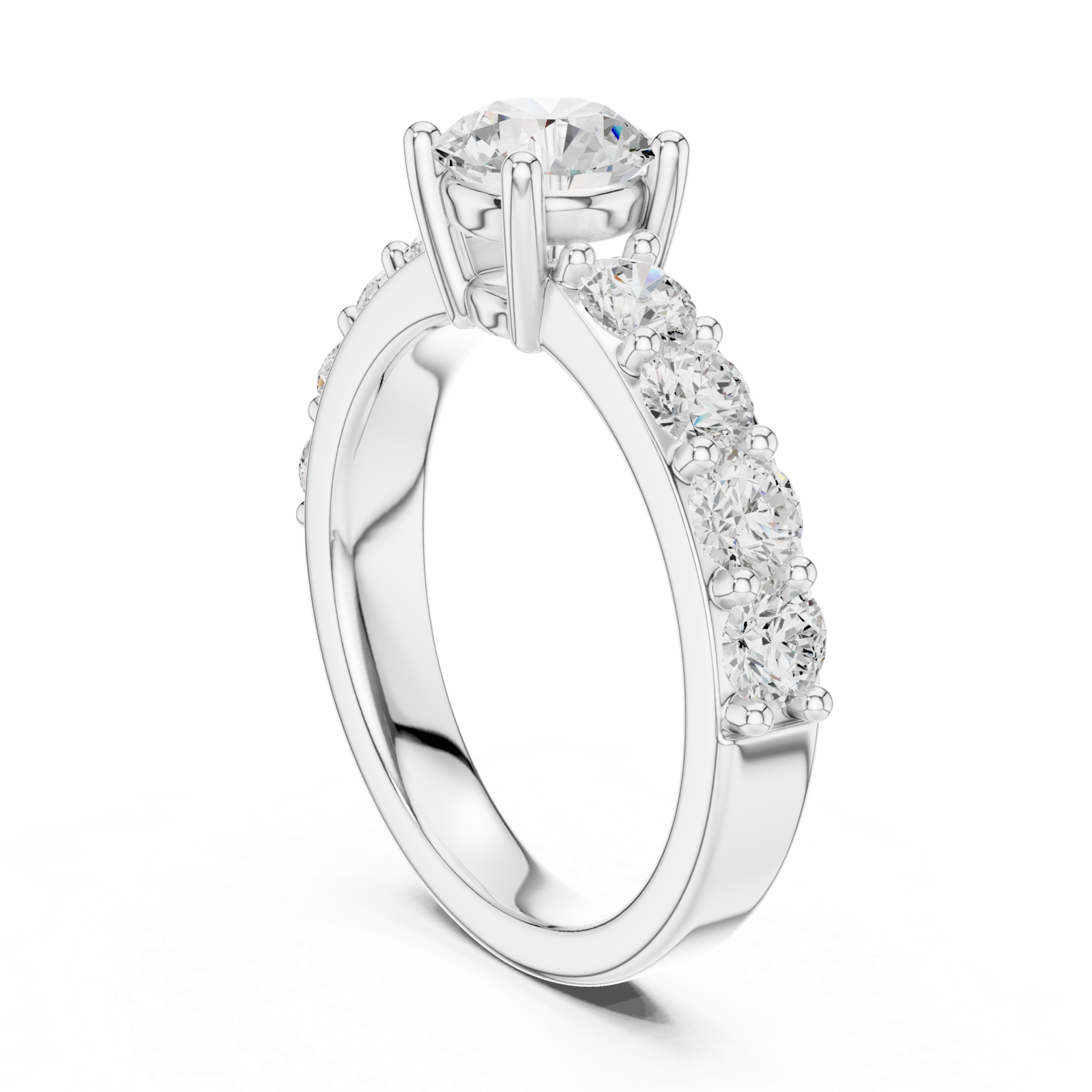 Gold Ring DDLR-655, White Gold, view 1