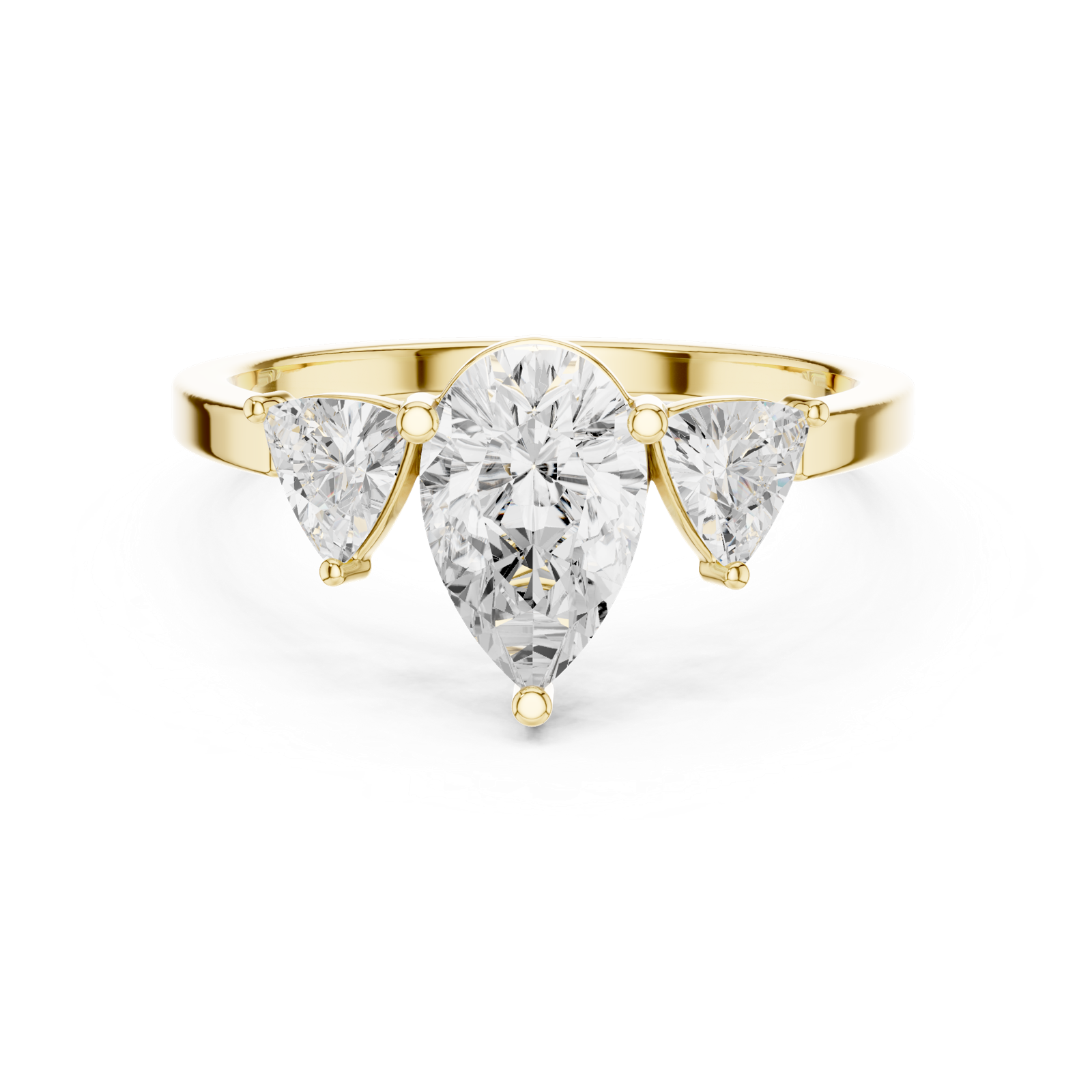 Gold Ring DDLR-1093, Yellow Gold, view 4