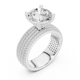 Gold Ring DDLR-1021, White Gold, view 2