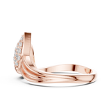 Gold Ring DDLR-664, Rose Gold, view 3