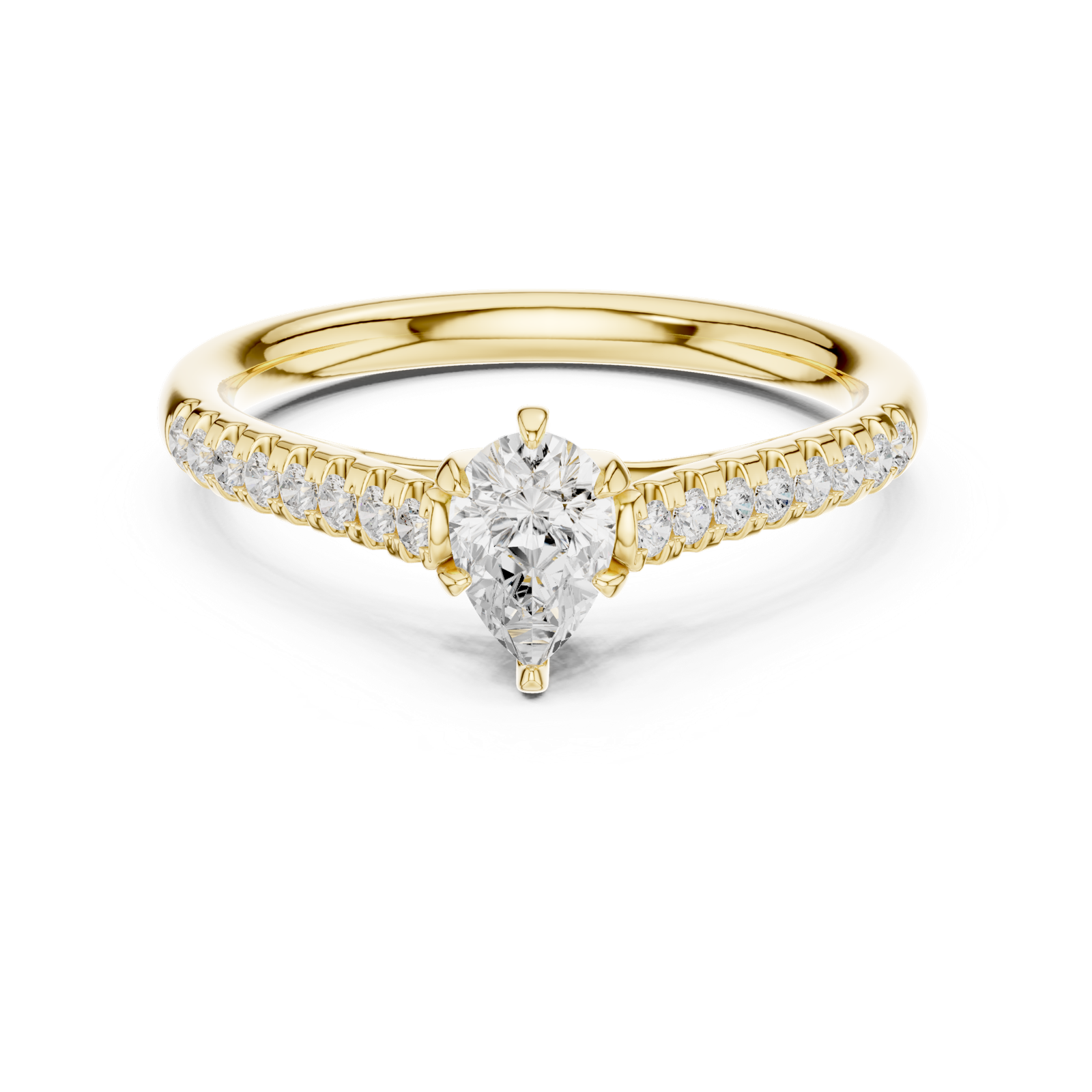 Gold Ring DDLR-586, Yellow Gold, view 4