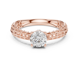 Gold Ring DDLR-810, Rose Gold, view 4