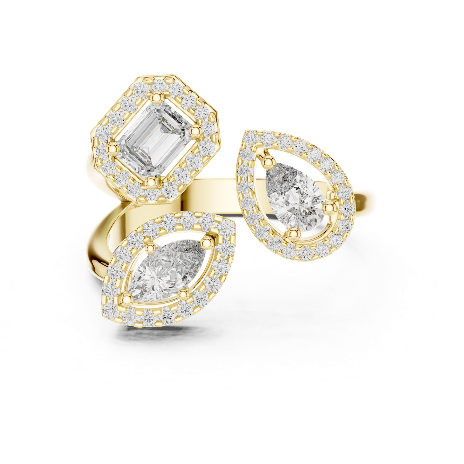 Gold Ring L03-504, Yellow Gold, view 4