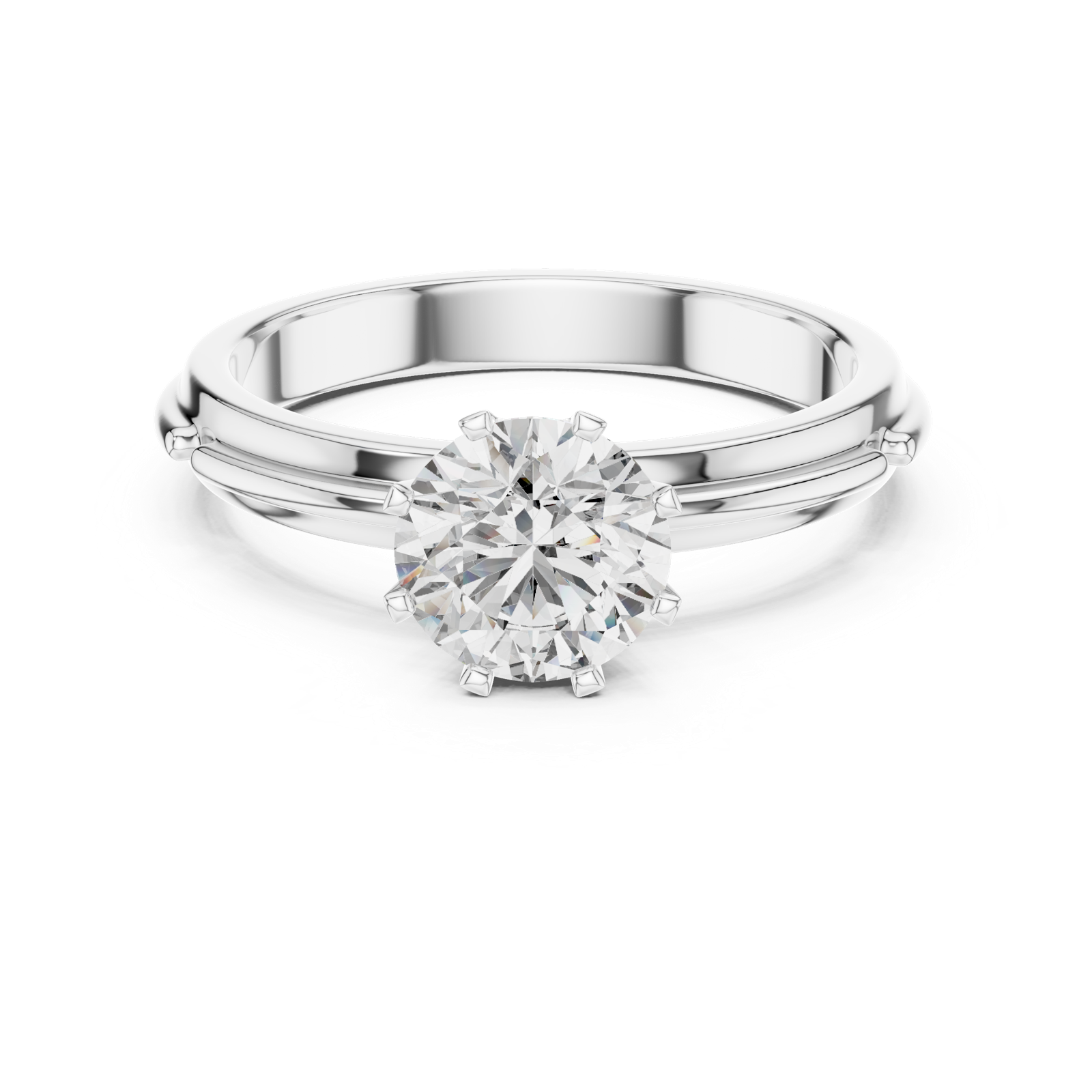 Gold Ring LR-0006, White Gold, view 4