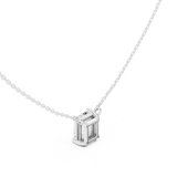 Gold Jewelry DDPO-001, Emerald center stone, White Gold, view 2