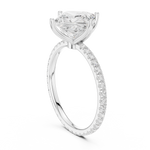 Gold Jewelry L36-16, Princess center stone, White Gold, view 1