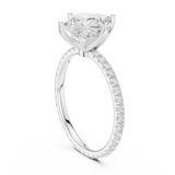 Gold Jewelry L36-16, Princess center stone, White Gold, view 1