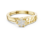 Gold Ring DDLR-824, Yellow Gold, view 4