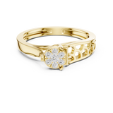 Gold Ring DDLR-824, Yellow Gold, view 4