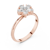 Gold Ring HLR-92, Rose Gold, view 2