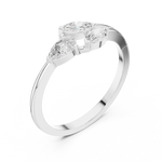 Gold Ring HLR-235, White Gold, view 2