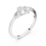 Gold Ring HLR-235, White Gold, view 2