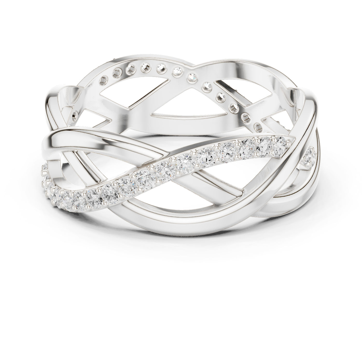 Gold Ring L22-R8, White Gold