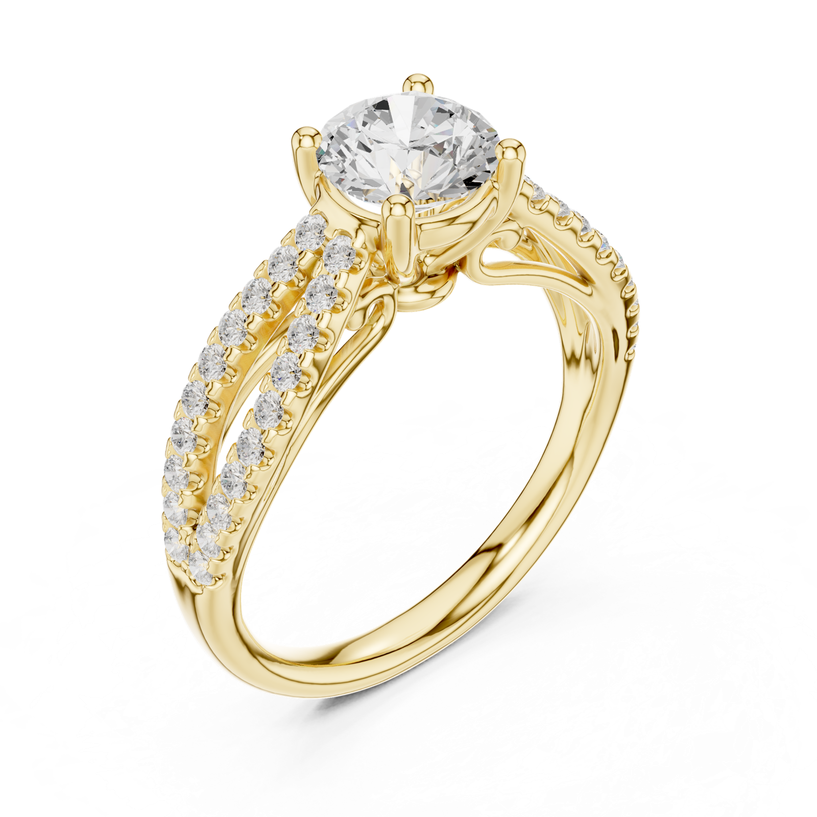 Gold Ring DDLR-636, Yellow Gold, view 2
