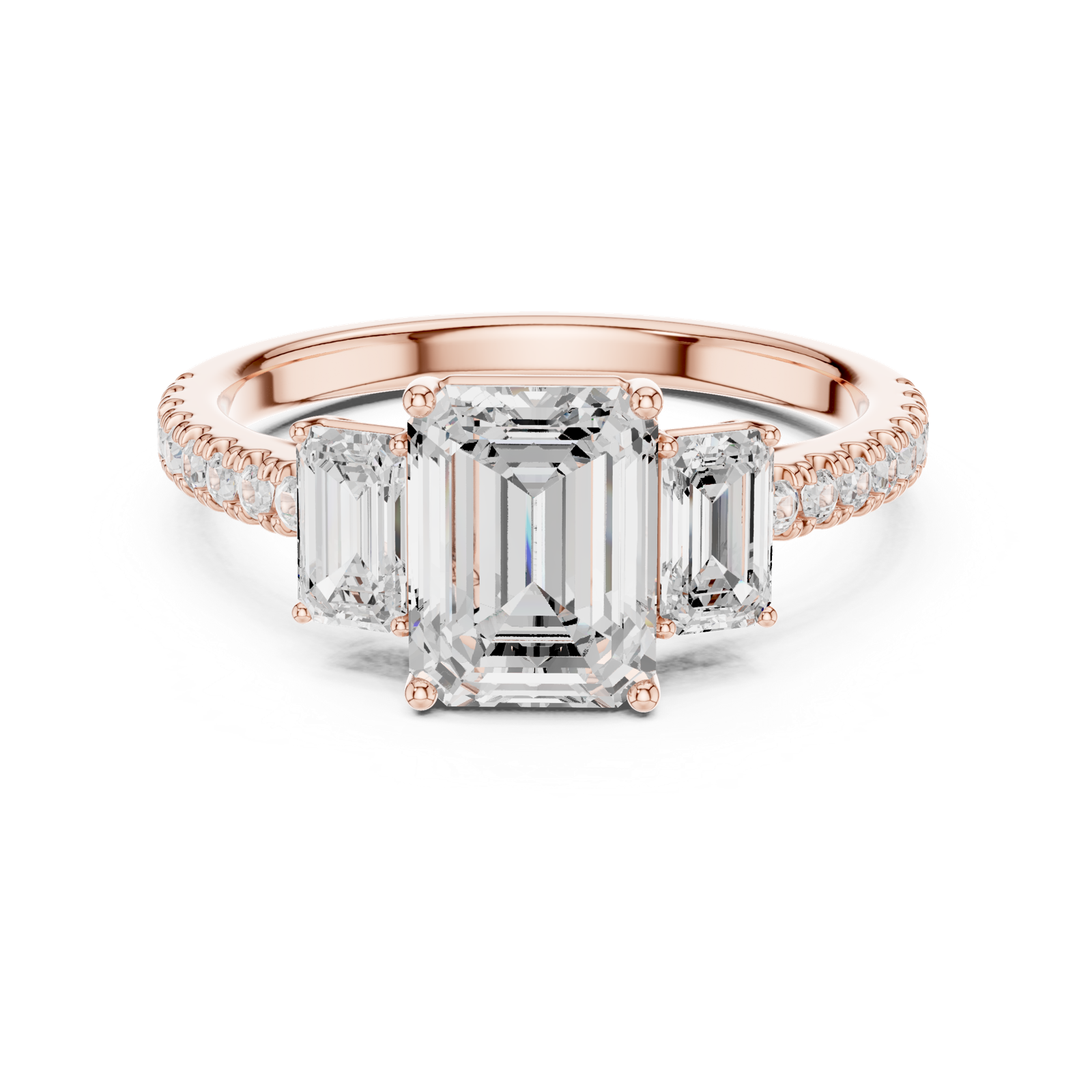 Gold Ring DDLR-790, Rose Gold, view 4