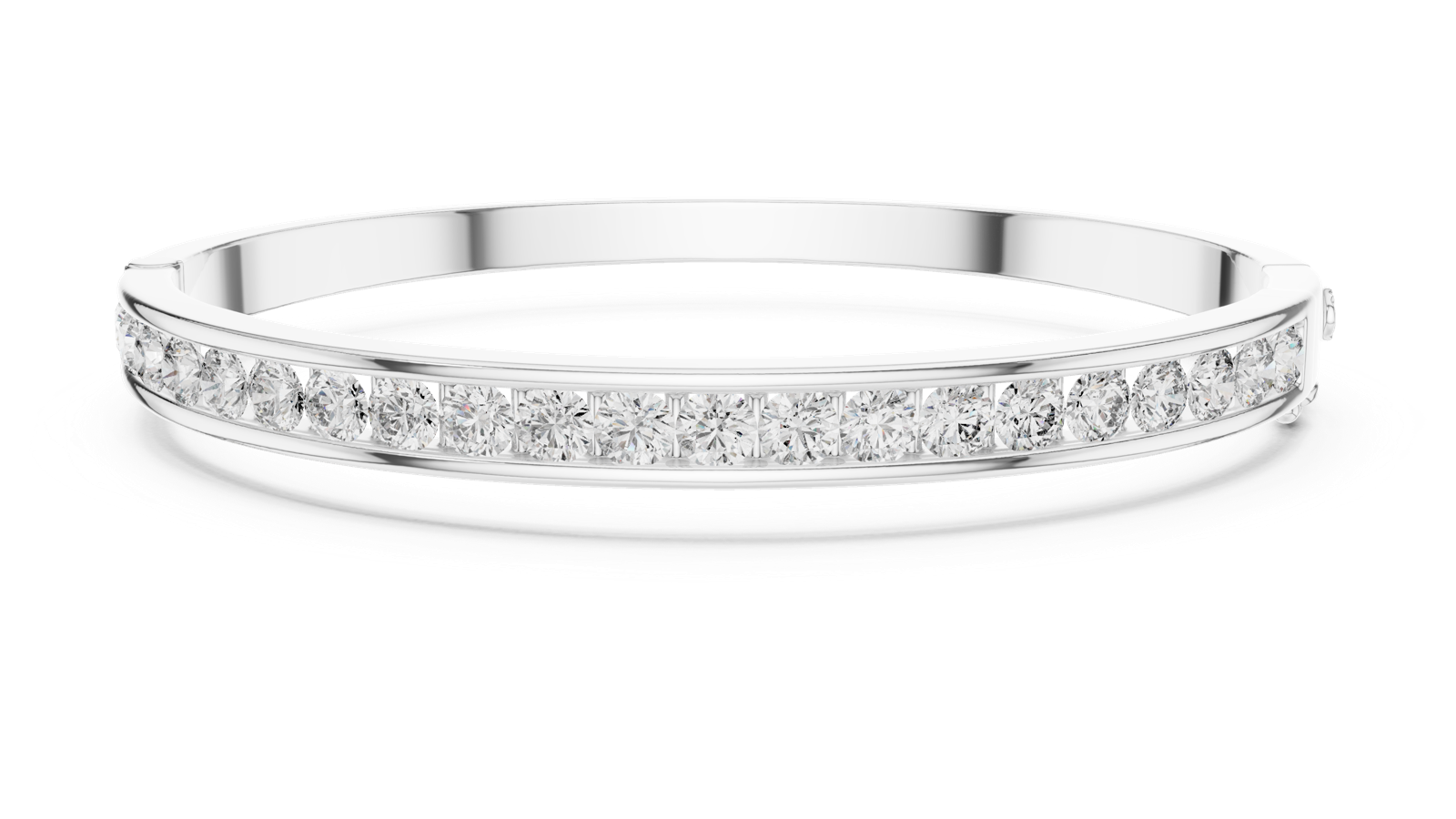 14K Solid Gold Lab Diamond Bracelet, White Gold, view 4